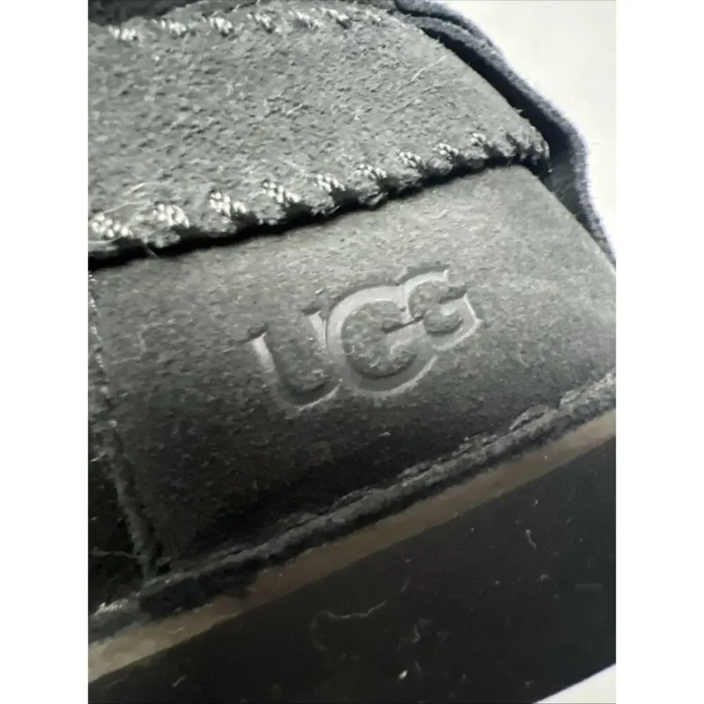 UGG Mckay Women's Ankle Boots Black Suede 8 Sheepskin Lined Winter Cozy Shoes